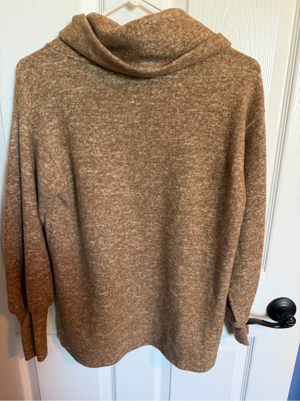 Maeve Anthropologie Golden Tan Bishop Sleeve Cowl Neck Pullover Sweater Size XXS